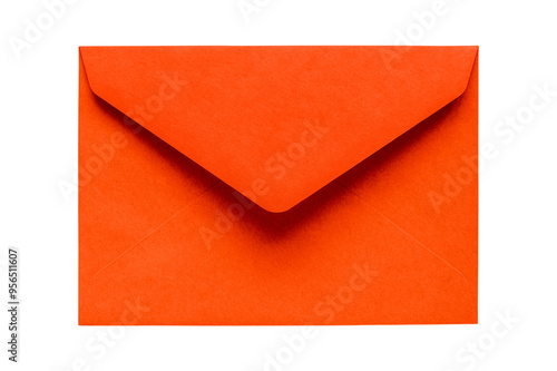 Orange envelope png sticker, transparent background