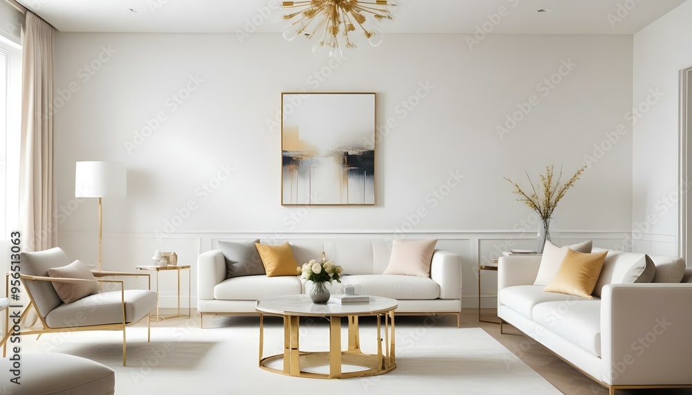 Fototapeta premium Photo interior modern design room 3d illustration