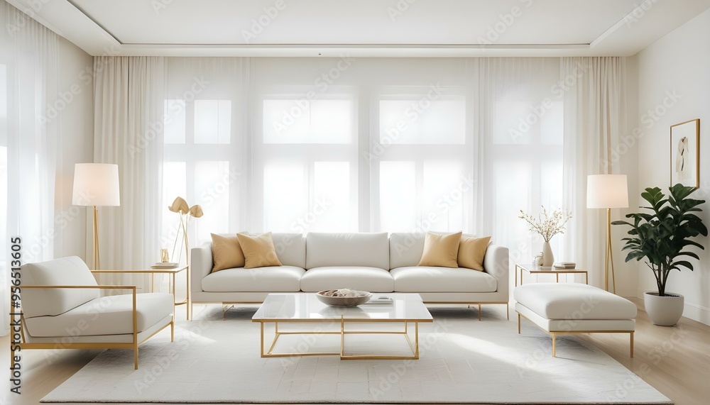 Fototapeta premium Photo interior modern design room 3d illustration