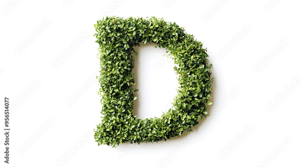 Hyper-Realistic Green Topiary Letter Hyper-Realistic Green Topiary Letter