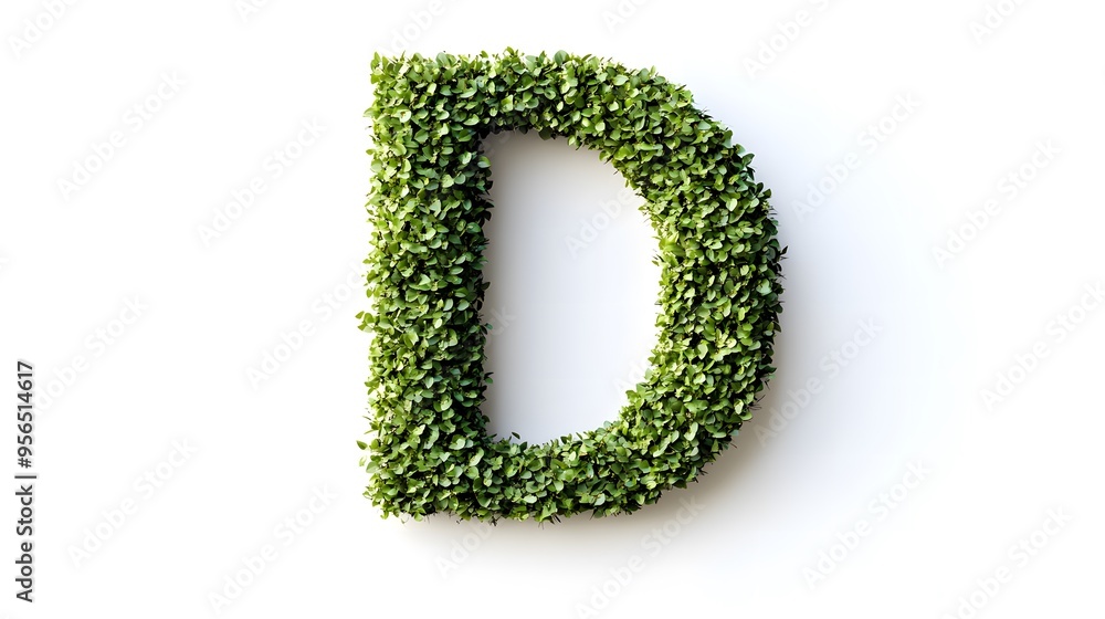 Hyper-Realistic Green Topiary Letter Hyper-Realistic Green Topiary Letter