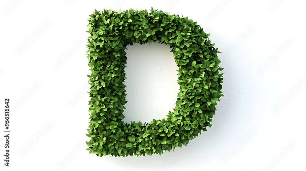 Hyper-Realistic Green Topiary Letter Hyper-Realistic Green Topiary Letter