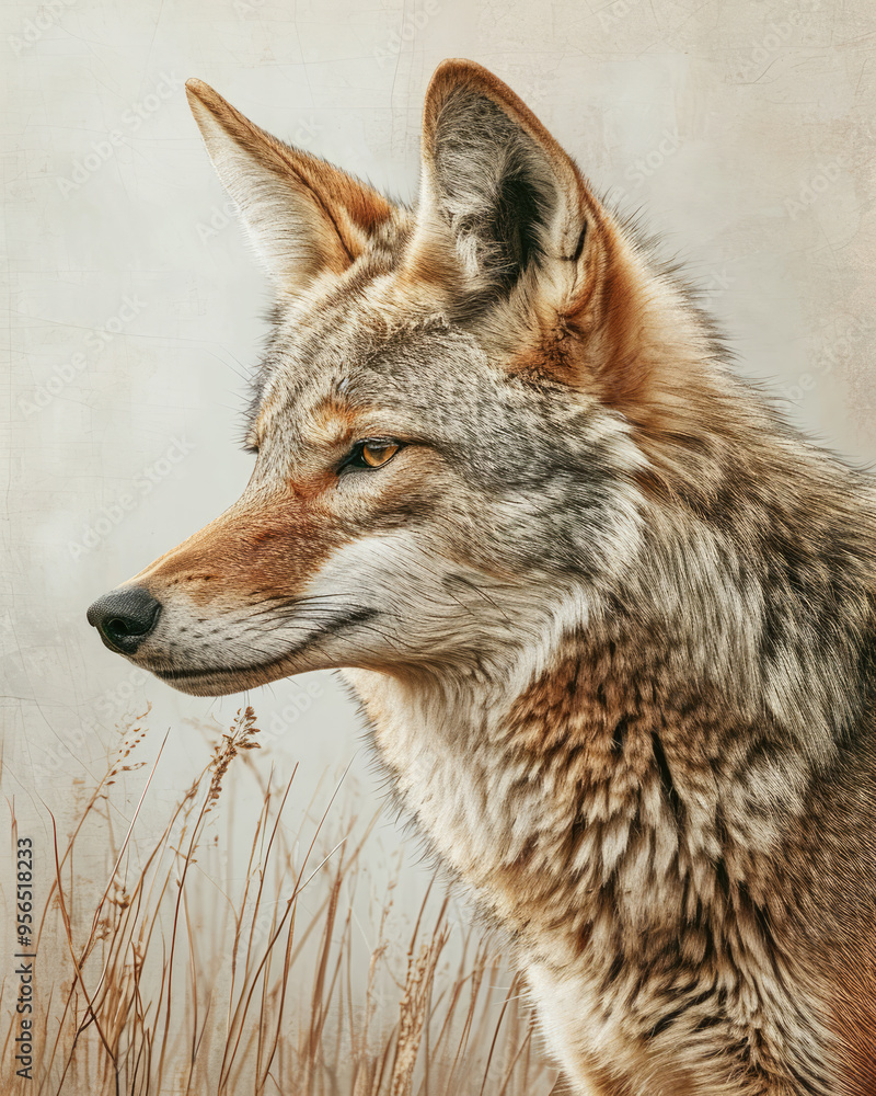 Naklejka premium portrait of a coyote