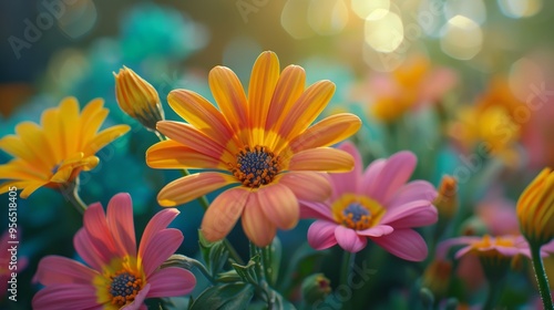 Close-up of Vibrant Flowers