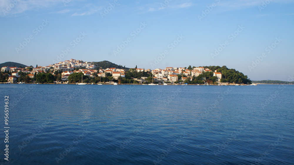Small white houses and coastline in Dubrovnik, Croatia Small white houses and coastline in Dubrovnik, Croatia