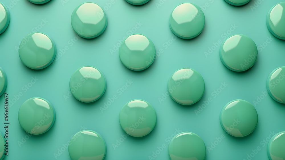 Pattern of Push Buttons on Green Background Pattern of Push Buttons on Green Background