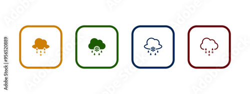 Konstfotografi sleet icon vector illustration. rain with snowing icon concept.