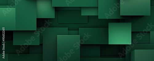 Green minimalistic geometric abstract background with seamless dynamic square suit for corporate, business, wedding art display products blank 