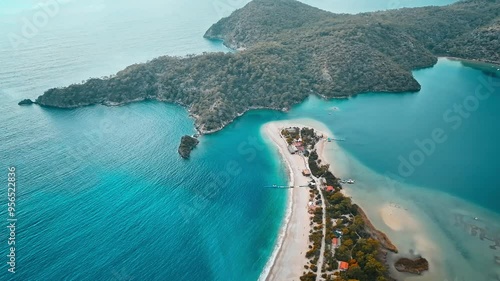 Aerial views of Fethiye Ölü deniz, turkey