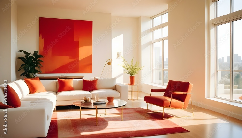 Photo interior modern design room 3d illustration Photo interior modern design room 3d illustration