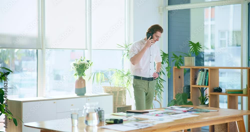 Businessman, walking and talking with phone call for discussion, conversation or chat at office. Man, employee or salesman listening on mobile smartphone for proposal, idea or telermarketing sale Businessman, walking and talking with phone call for discussion, conversation or chat at office. Man, employee or salesman listening on mobile smartphone for proposal, idea or telermarketing sale