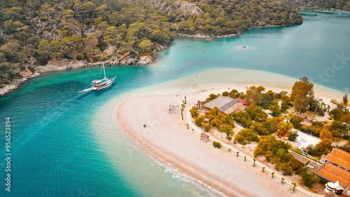 Aerial views of Fethiye Ölü deniz, turkey