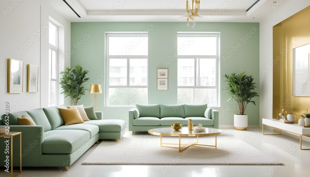 Photo interior modern design room 3d illustration Photo interior modern design room 3d illustration