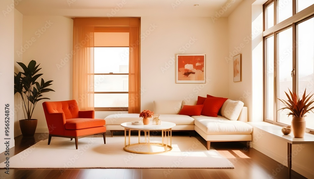 Fototapeta premium Photo interior modern design room 3d illustration