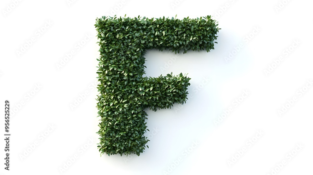 Hyper-Realistic Green Topiary Letter Hyper-Realistic Green Topiary Letter