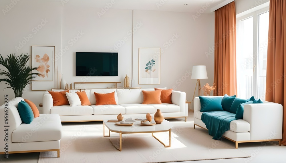 Photo interior modern design room 3d illustration Photo interior modern design room 3d illustration