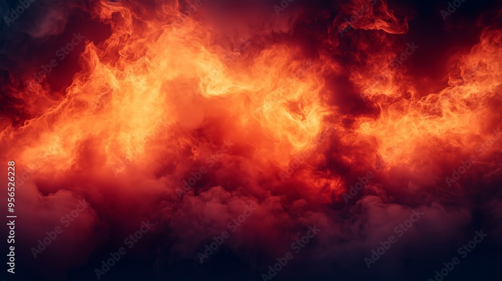 A Dramatic Display of Flames and Smoke in the Sky A Dramatic Display of Flames and Smoke in the Sky