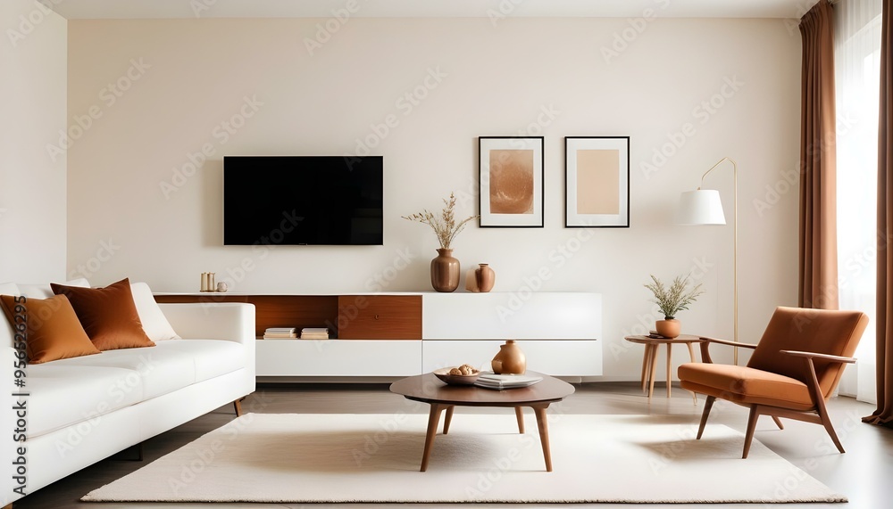 Photo interior modern design room 3d illustration Photo interior modern design room 3d illustration