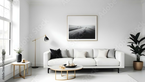 Photo interior modern design room 3d illustration