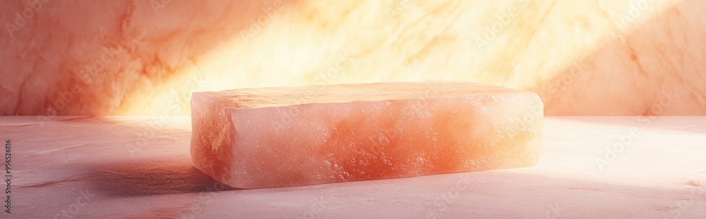 3D rendering of a Himalayan salt block background