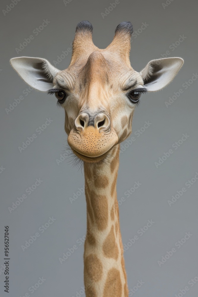Fototapeta premium Curious Giraffe Portrait
