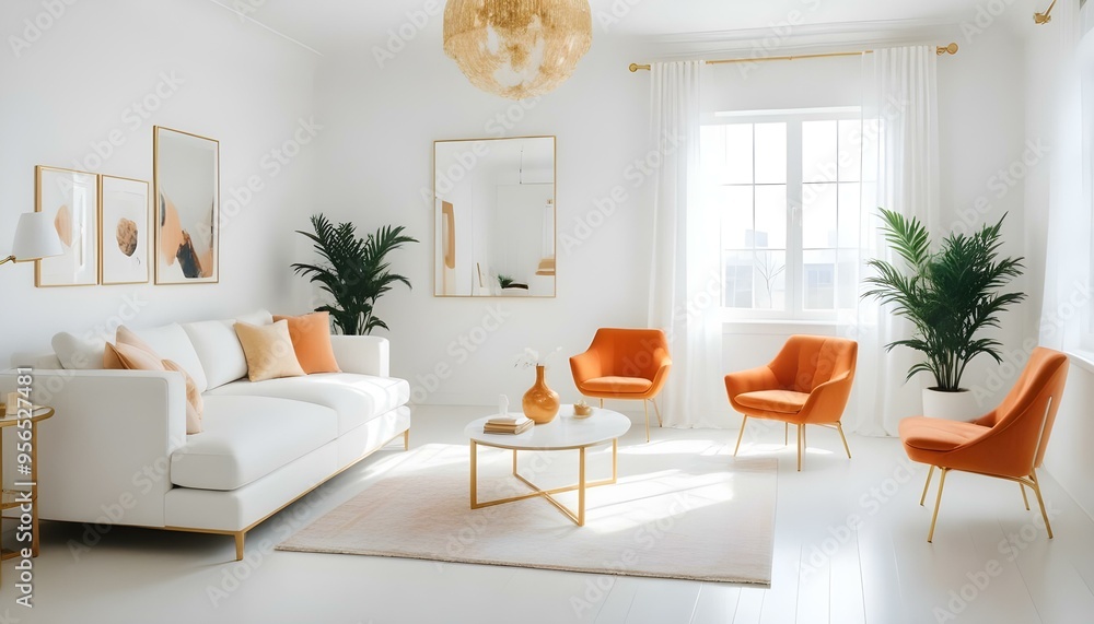 Photo interior modern design room 3d illustration Photo interior modern design room 3d illustration