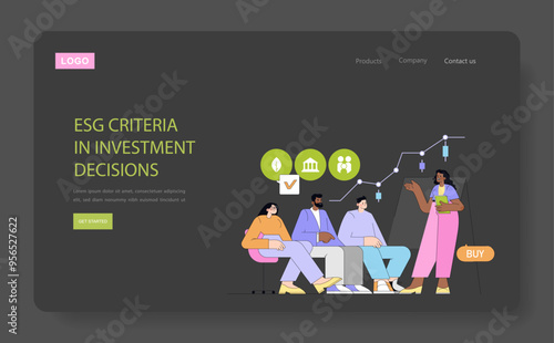 Sustainability and ESG. Flat Vector Illustration