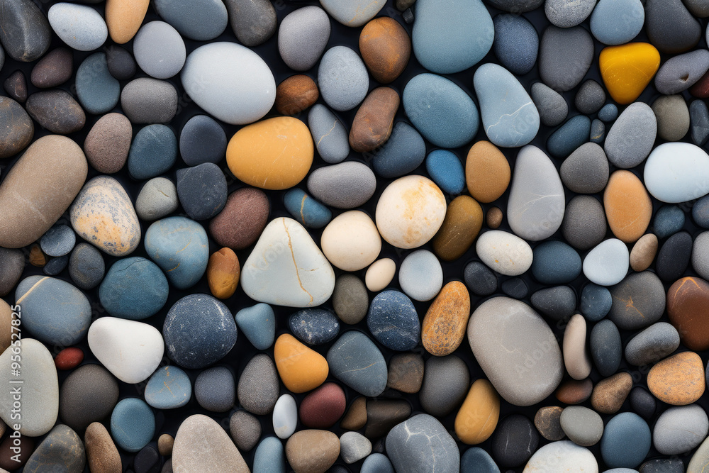 Processed collage of beach shore pebbles surface texture. Background for banner, backdrop Processed collage of beach shore pebbles surface texture. Background for banner, backdrop