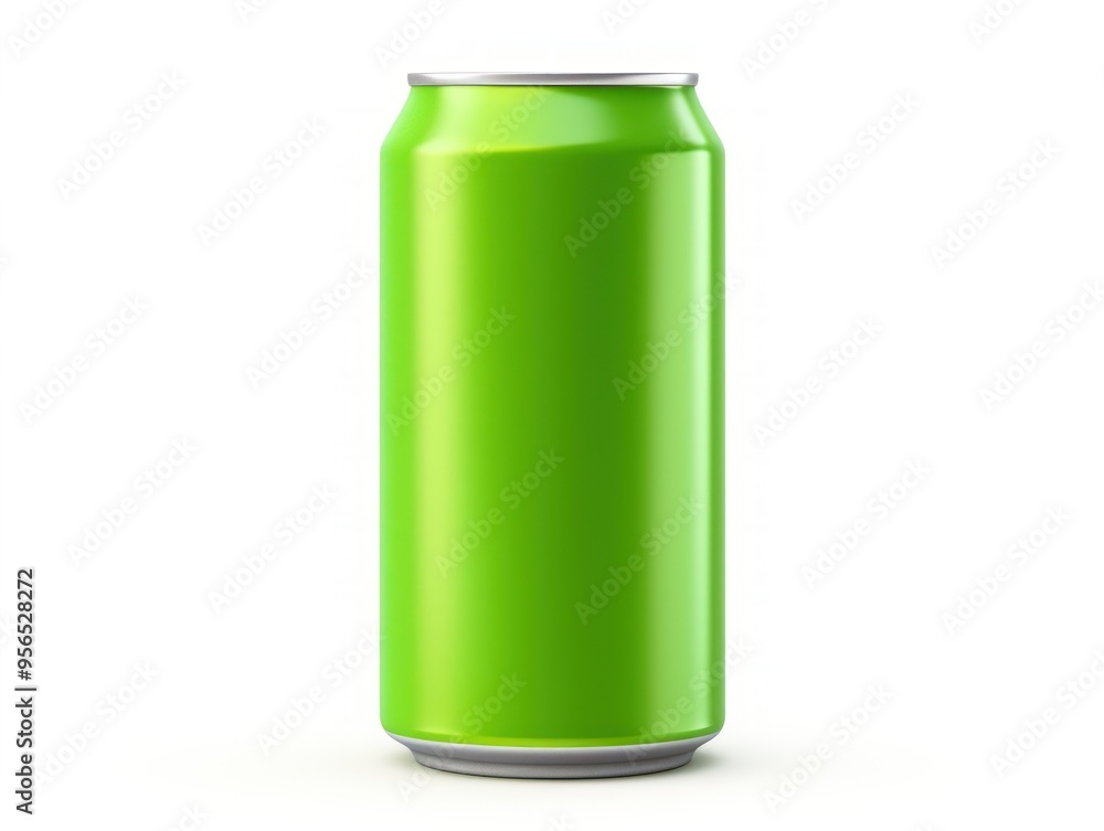 Green soda can isolated on white background Green soda can isolated on white background