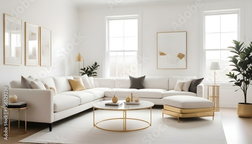 Photo interior modern design room 3d illustration