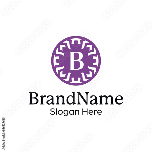 Elegant Floral Crest Logo Design Template for Premium Brands