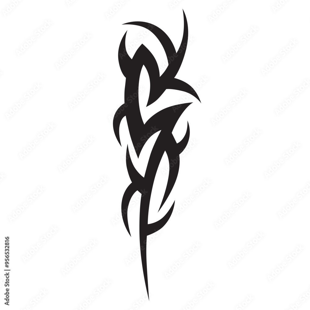 Fototapeta Tribal tattoos on hand. Vector images of tribal tattoos. Tribal tattoo art.