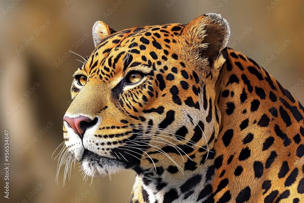 Obraz premium Close Up Portrait of a Majestic Leopard