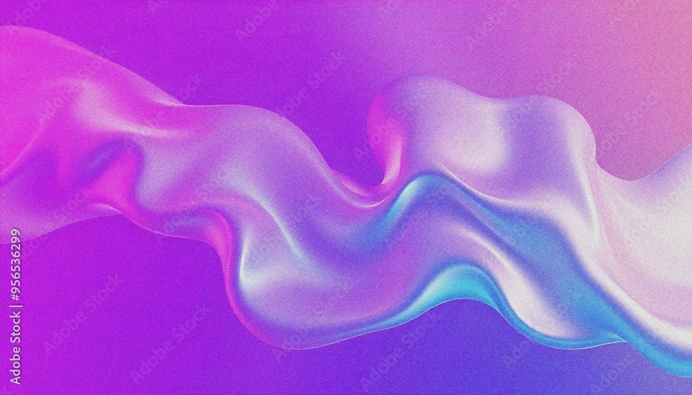 Colorful Iridescent Holographic Foil, with shiny vibrant, grainy noise effect texture abstract purple and blue fluid shapes against a light background Colorful Iridescent Holographic Foil, with shiny vibrant, grainy noise effect texture abstract purple and blue fluid shapes against a light background