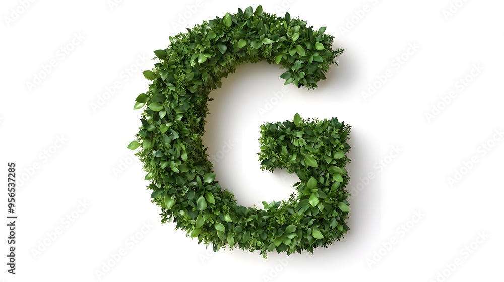 Hyper-Realistic Green Topiary Letter Hyper-Realistic Green Topiary Letter