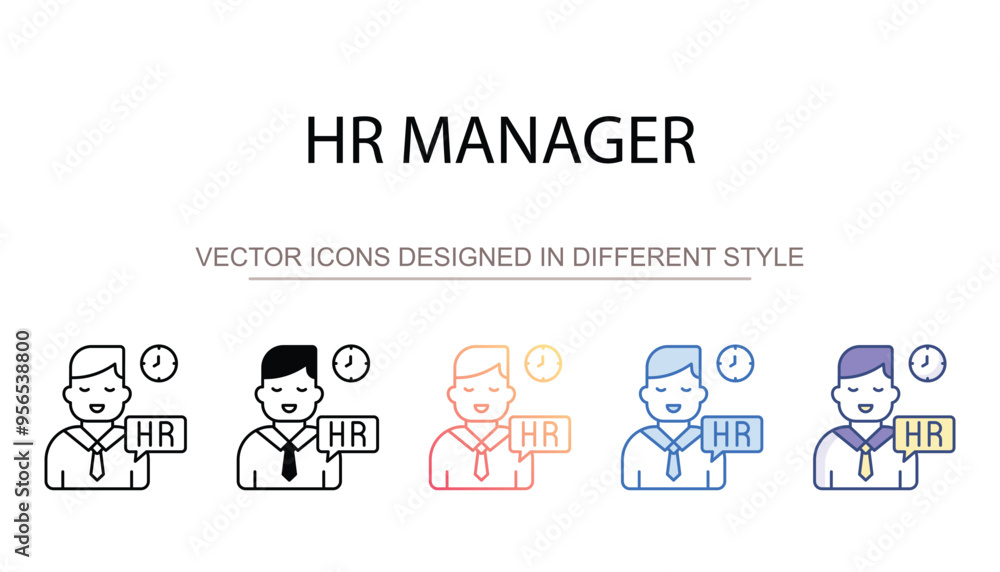 Hr manager icon design with white background stock illustration Hr manager icon design with white background stock illustration