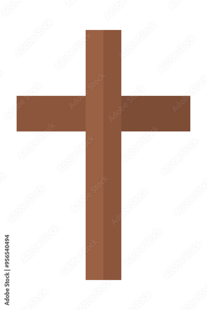 The Christian cross sticker design element The Christian cross sticker design element