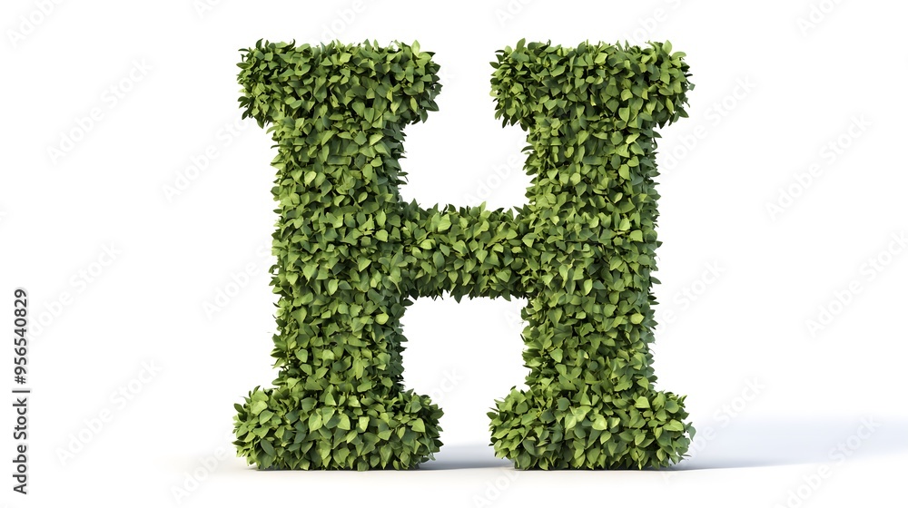 Hyper-Realistic Green Topiary Letter Hyper-Realistic Green Topiary Letter