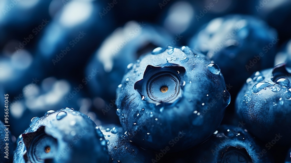 Fresh blueberry background texture blueberry berries close up macro shot : Generative AI Fresh blueberry background texture blueberry berries close up macro shot : Generative AI
