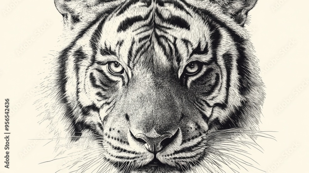 Close-up Portrait of a Majestic Tiger Close-up Portrait of a Majestic Tiger
