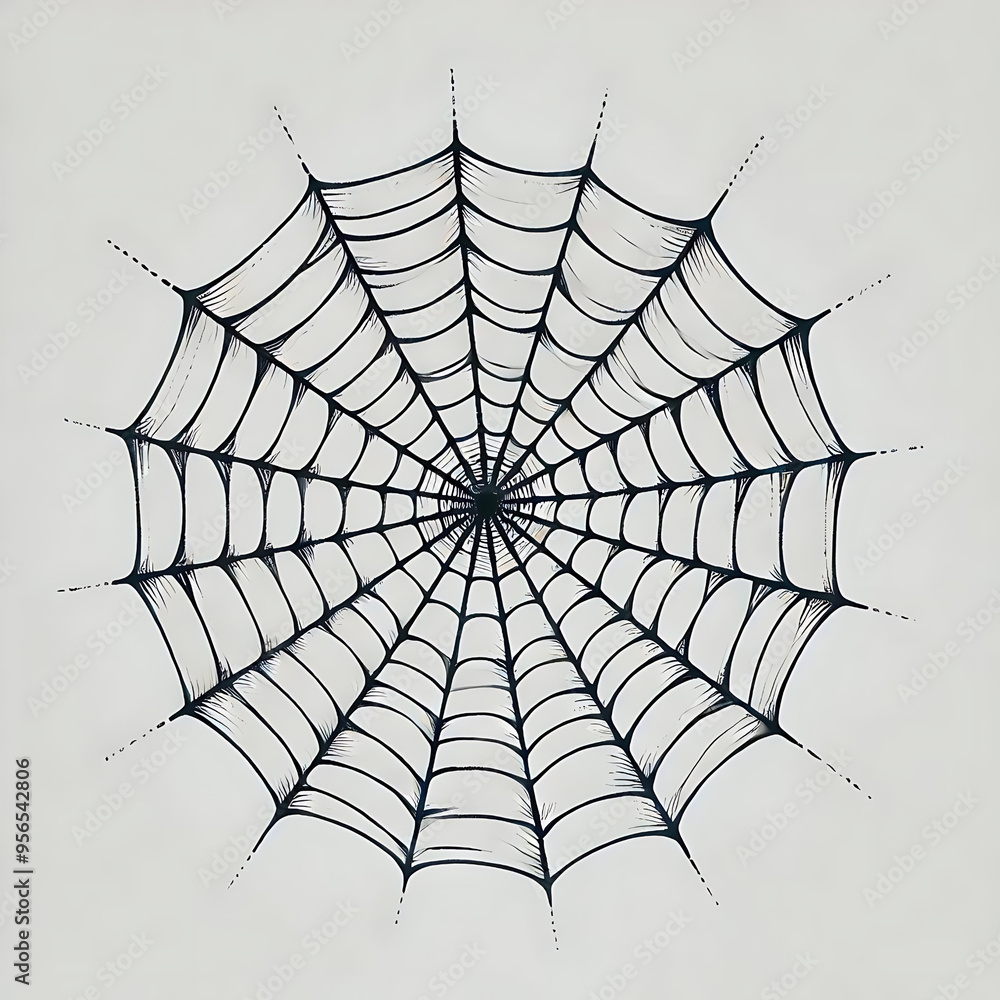 Obraz premium spider on web, generative ai