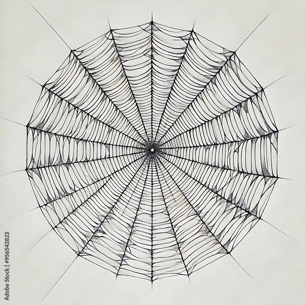 Obraz premium spider on web, generative ai