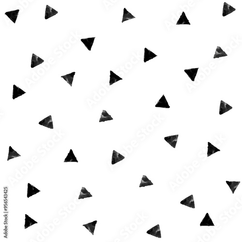 Free Download Png pattern of triangle ink brush texture transparent background - GFXLoad