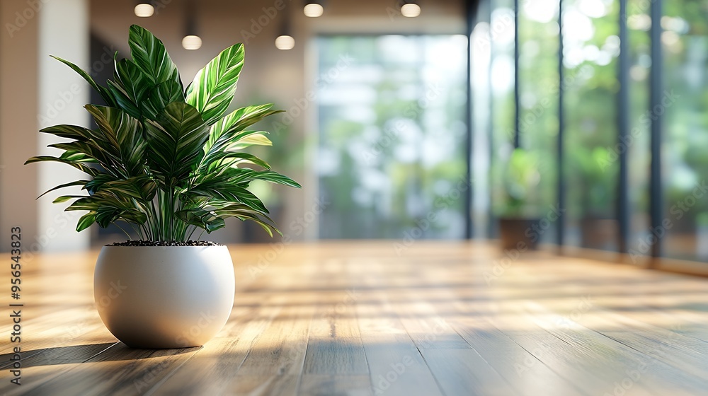 Light blur Minimalist Open Space Office background Blurred Modern contemporary office and meeting room interior design with panoramic glass windows and green plant inside and Wooden fl : Generative AI Light blur Minimalist Open Space Office background Blurred Modern contemporary office and meeting room interior design with panoramic glass windows and green plant inside and Wooden fl : Generative AI