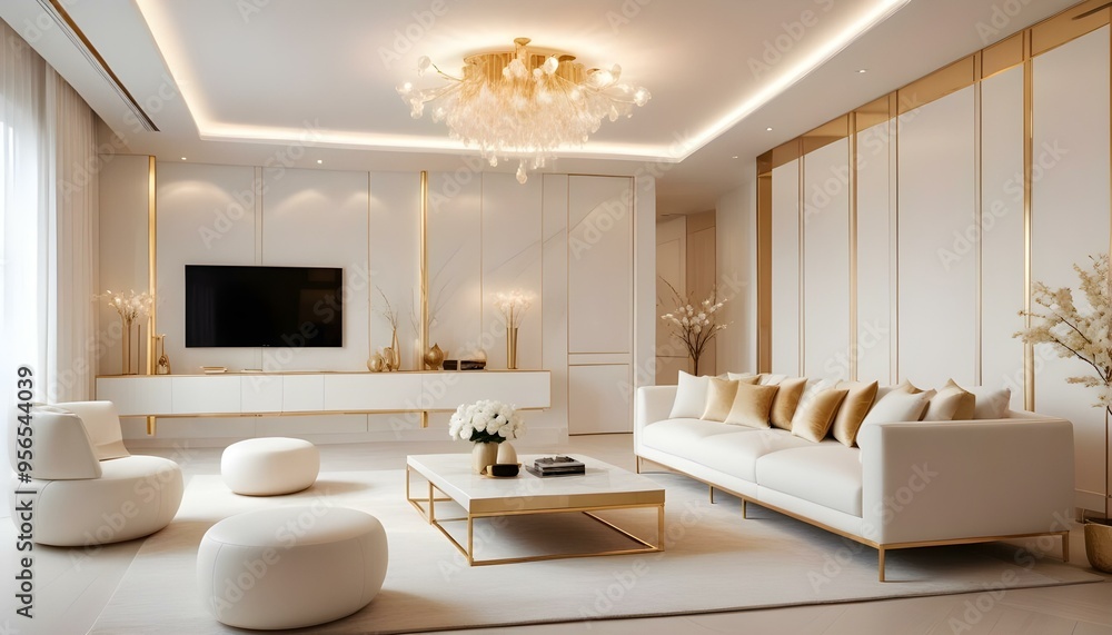Photo interior modern design room 3d illustration Photo interior modern design room 3d illustration