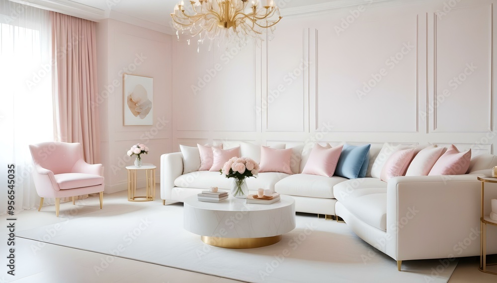 Fototapeta premium Photo interior modern design room 3d illustration