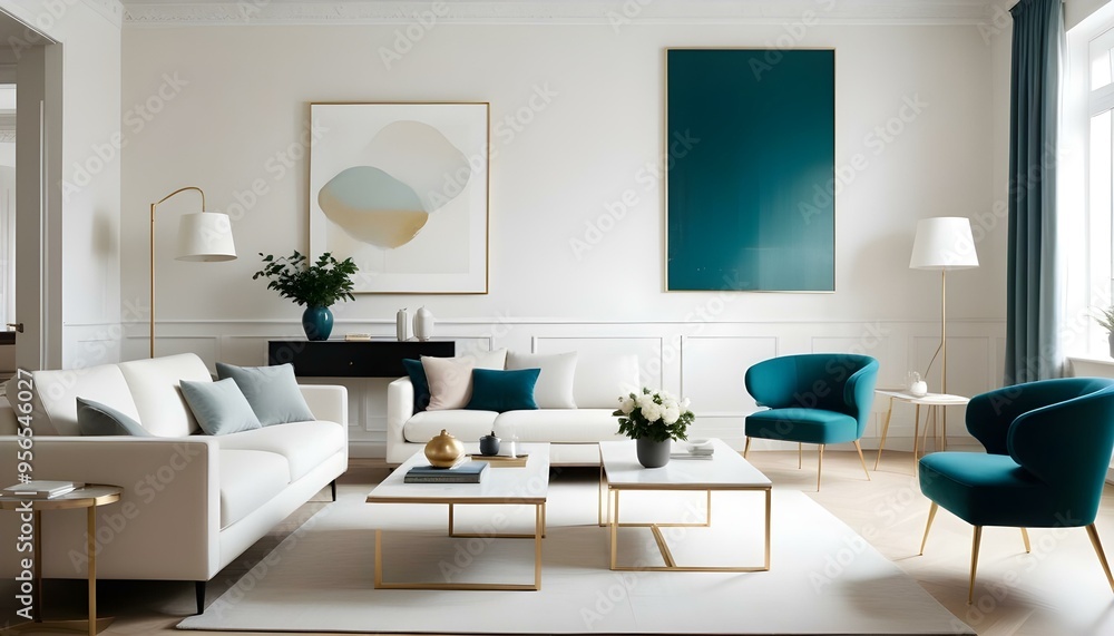 Photo interior modern design room 3d illustration Photo interior modern design room 3d illustration