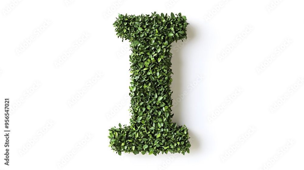 Hyper-Realistic Green Topiary Letter Hyper-Realistic Green Topiary Letter