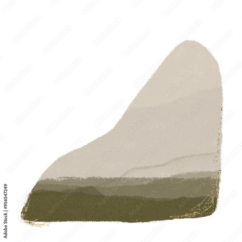 Triangle textured png shape clipart, green glittery in earth tone Triangle textured png shape clipart, green glittery in earth tone