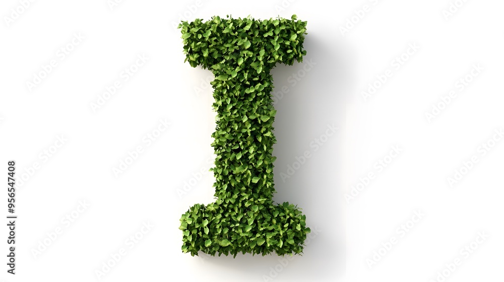 Hyper-Realistic Green Topiary Letter Hyper-Realistic Green Topiary Letter